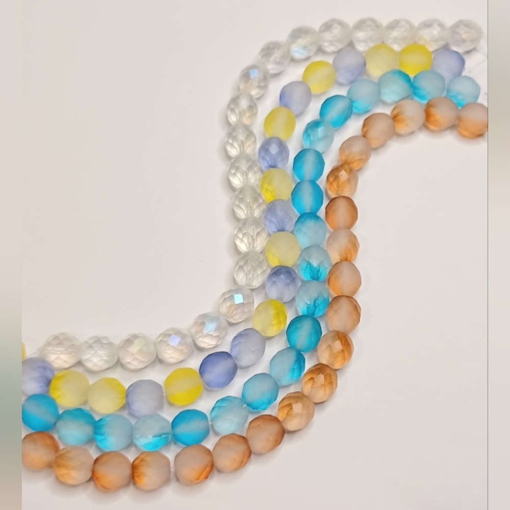 Czech glass faceted Beads jewelry-making